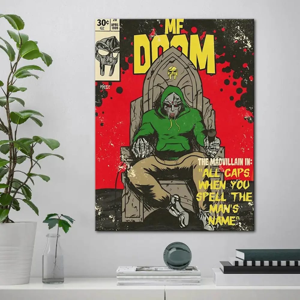 MF DOOM Retro Canvas Poster 